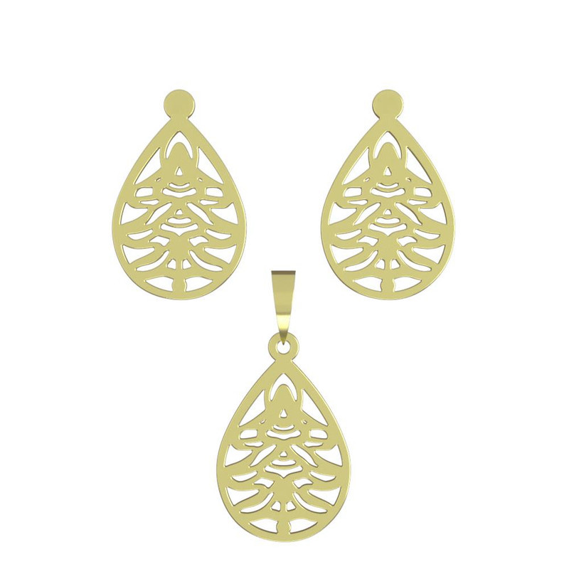 نیم ست طلا 18 عیار زنانه مدوپد مدل درخت کد NA11403