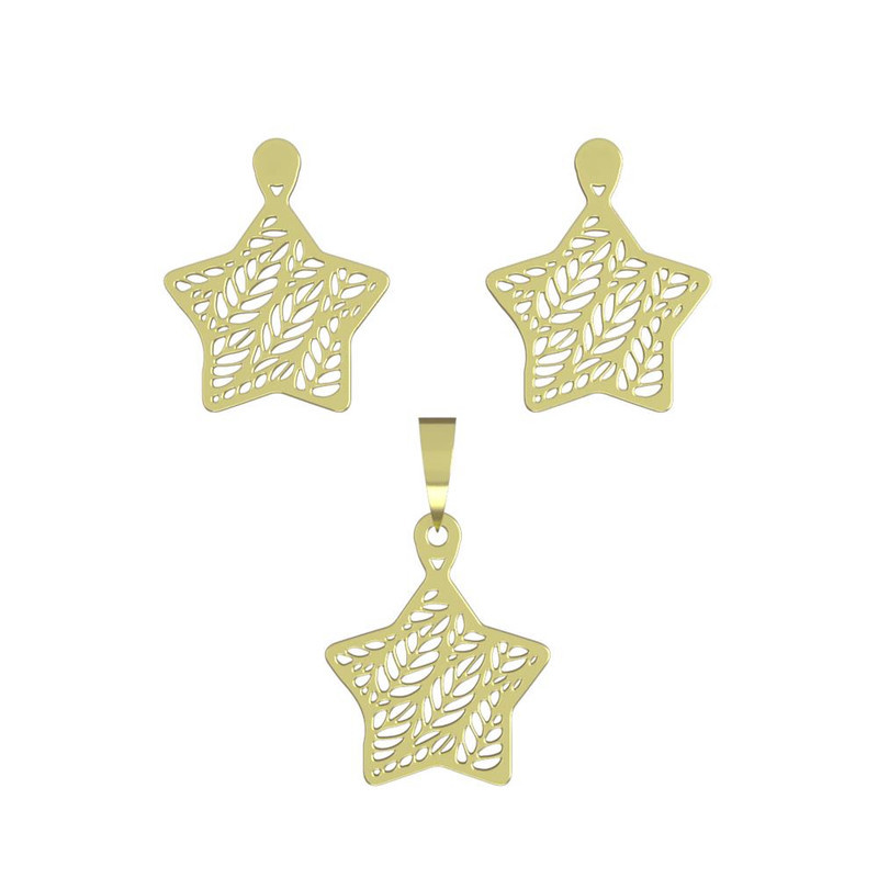 نیم ست طلا 18 عیار زنانه مدوپد مدل ستاره کد NA11406 نیم ست طلا 18 عیار زنانه مدوپد مدل ستاره کد NA11406