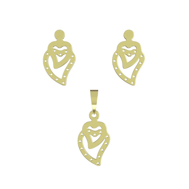 نیم ست طلا 18 عیار زنانه مدوپد مدل هندسی کد NA11431 نیم ست طلا 18 عیار زنانه مدوپد مدل هندسی کد NA11431