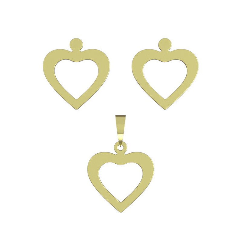 نیم ست طلا 18 عیار زنانه مدوپد مدل قلب کد NA11442 نیم ست طلا 18 عیار زنانه مدوپد مدل قلب کد NA11442