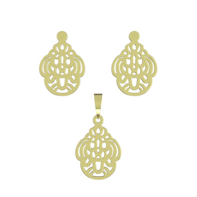 نیم ست طلا 18 عیار زنانه مدوپد مدل هندسی کد NA11455 نیم ست طلا 18 عیار زنانه مدوپد مدل هندسی کد NA11455