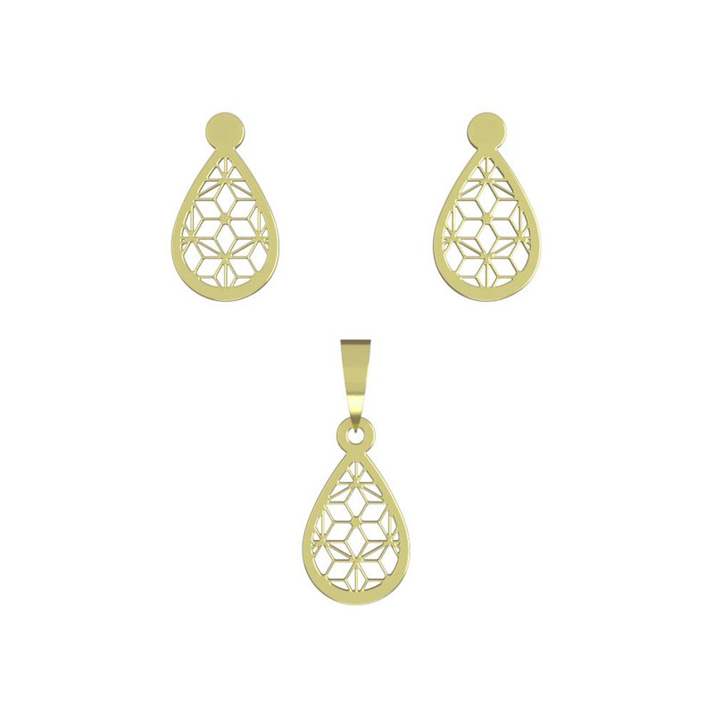 نیم ست طلا 18 عیار زنانه مدوپد مدل هندسی کد NA11483 نیم ست طلا 18 عیار زنانه مدوپد مدل هندسی کد NA11483