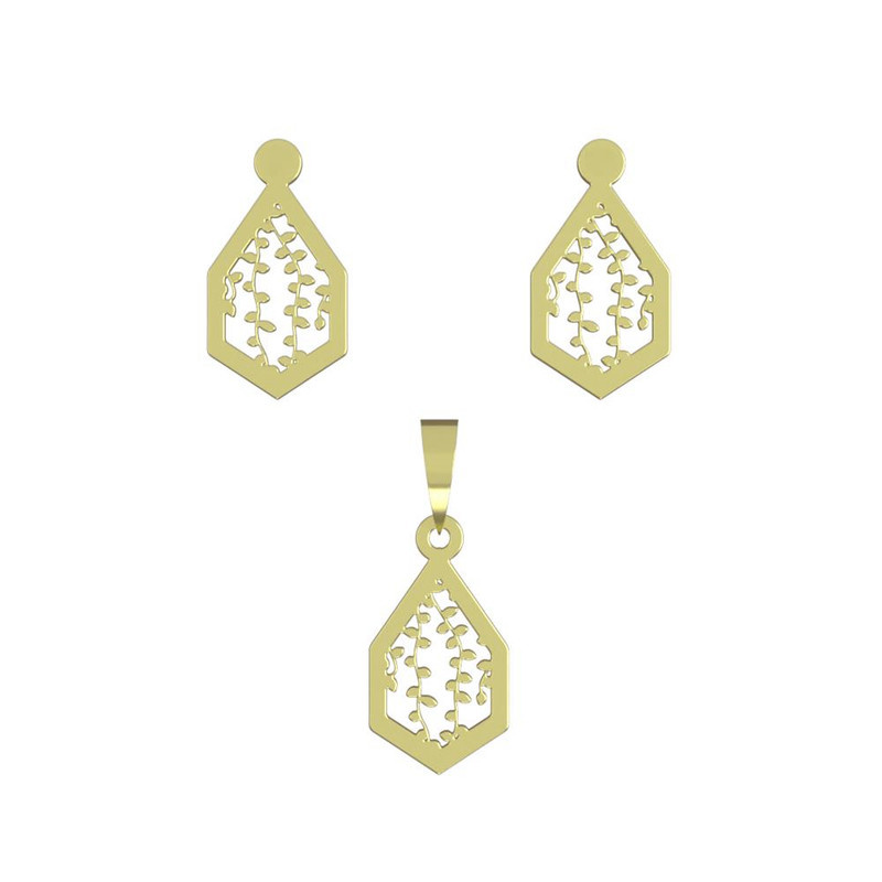 نیم ست طلا 18 عیار زنانه مدوپد مدل شش ضلعی کد NA11490 نیم ست طلا 18 عیار زنانه مدوپد مدل شش ضلعی کد NA11490