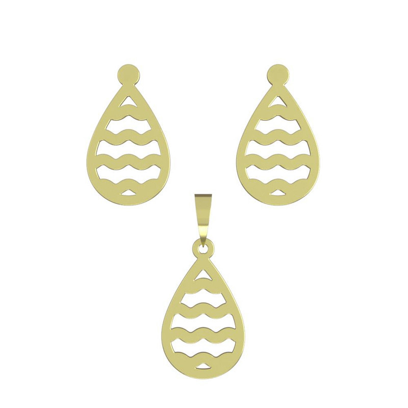 نیم ست طلا 18 عیار زنانه مدوپد مدل اشک کد NA11492 نیم ست طلا 18 عیار زنانه مدوپد مدل اشک کد NA11492