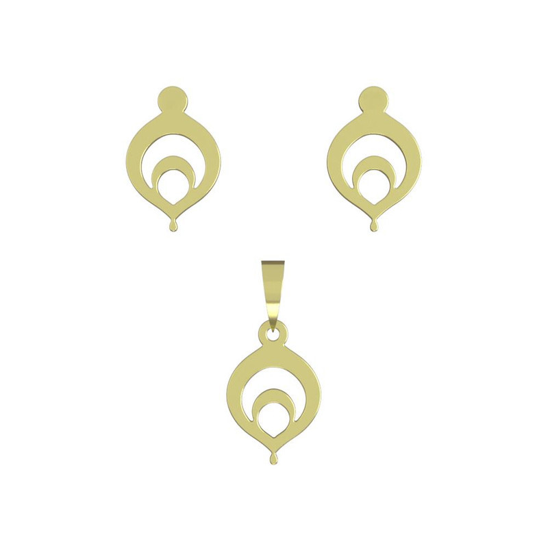 نیم ست طلا 18 عیار زنانه مدوپد مدل هندسی کد NA11498 نیم ست طلا 18 عیار زنانه مدوپد مدل هندسی کد NA11498