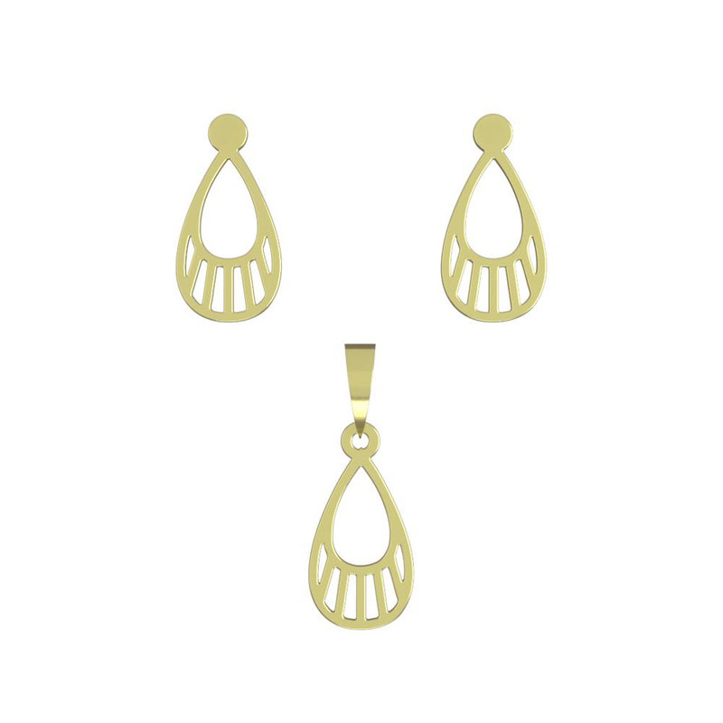 نیم ست طلا 18 عیار زنانه مدوپد مدل هندسی کد NA11499 نیم ست طلا 18 عیار زنانه مدوپد مدل هندسی کد NA11499