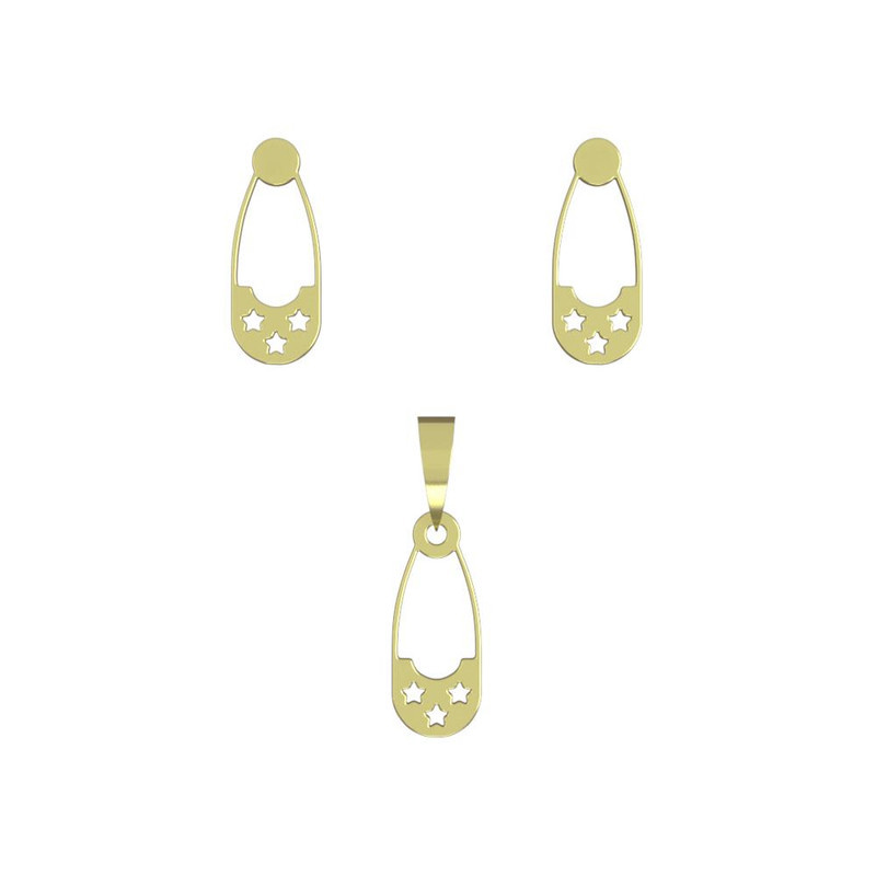 نیم ست طلا 18 عیار زنانه مدوپد مدل سنجاق کد NA11508 نیم ست طلا 18 عیار زنانه مدوپد مدل سنجاق کد NA11508