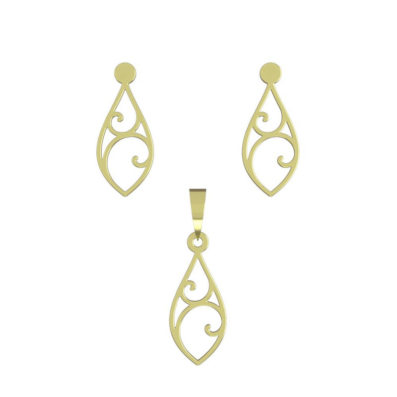 نیم ست طلا 18 عیار زنانه مدوپد مدل هندسی کد NA11509 نیم ست طلا 18 عیار زنانه مدوپد مدل هندسی کد NA11509