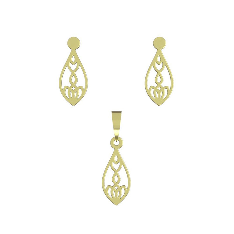 نیم ست طلا 18 عیار زنانه مدوپد مدل اشک کد NA11518 نیم ست طلا 18 عیار زنانه مدوپد مدل اشک کد NA11518