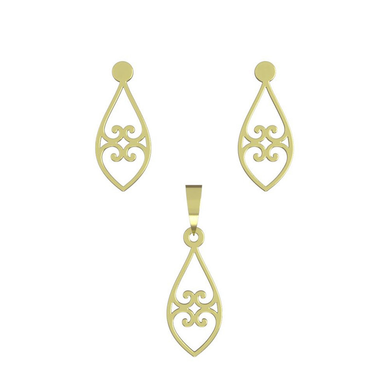 نیم ست طلا 18 عیار زنانه مدوپد مدل هندسی کد NA11530 نیم ست طلا 18 عیار زنانه مدوپد مدل هندسی کد NA11530