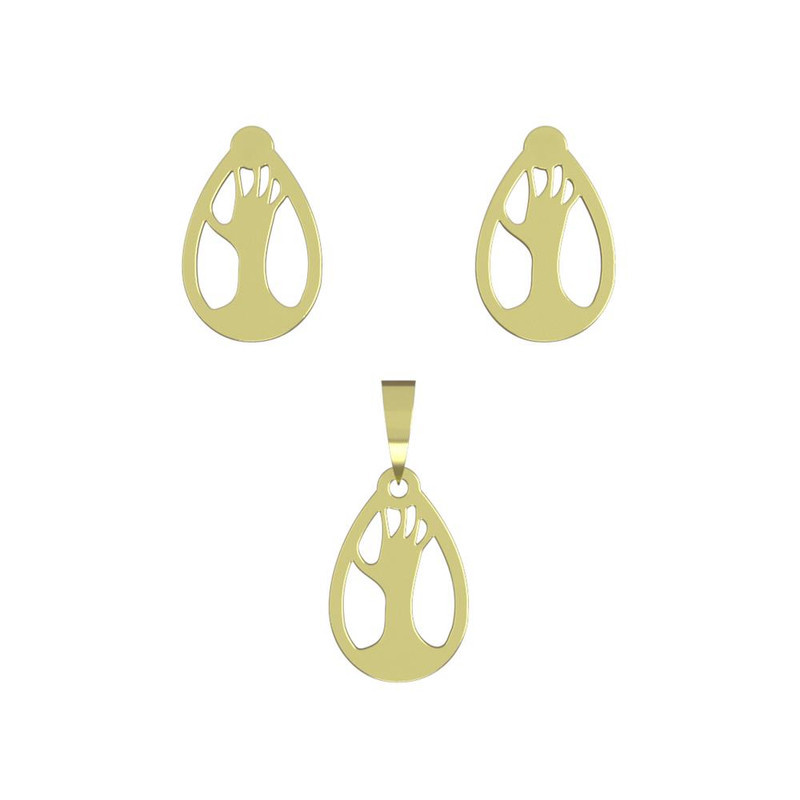 نیم ست طلا 18 عیار زنانه مدوپد مدل دست کد NA11533 نیم ست طلا 18 عیار زنانه مدوپد مدل دست کد NA11533