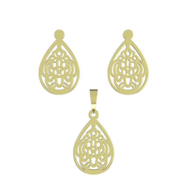 نیم ست طلا 18 عیار زنانه مدوپد مدل هندسی کد NA11534 نیم ست طلا 18 عیار زنانه مدوپد مدل هندسی کد NA11534