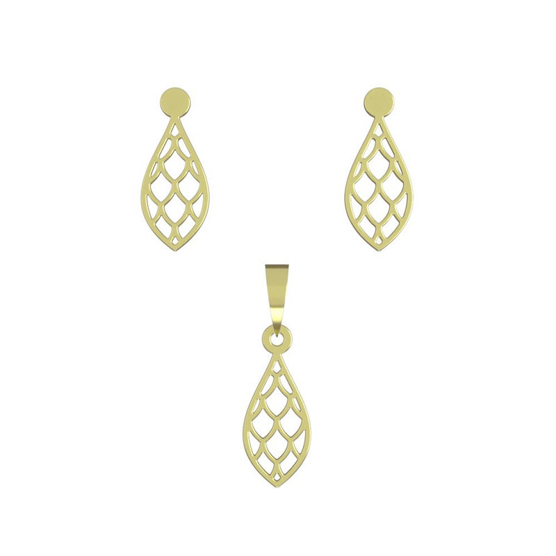 نیم ست طلا 18 عیار زنانه مدوپد مدل اشک کد NA11547 نیم ست طلا 18 عیار زنانه مدوپد مدل اشک کد NA11547