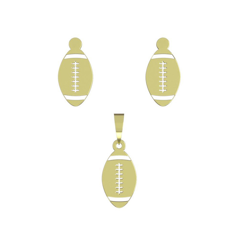 نیم ست طلا 18 عیار زنانه مدوپد مدل توپ راگبی کد NA11549 نیم ست طلا 18 عیار زنانه مدوپد مدل توپ راگبی کد NA11549