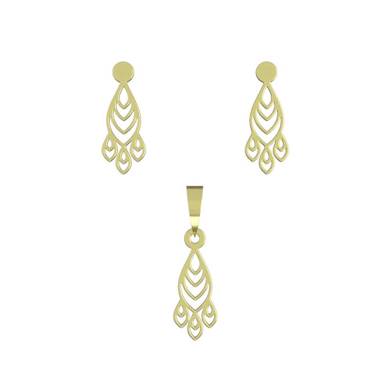 نیم ست طلا 18 عیار زنانه مدوپد مدل هندسی کد NA11574 نیم ست طلا 18 عیار زنانه مدوپد مدل هندسی کد NA11574