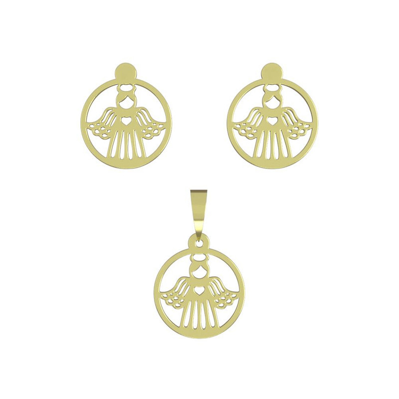 نیم ست طلا 18 عیار زنانه مدوپد مدل فرشته کد NA11578 نیم ست طلا 18 عیار زنانه مدوپد مدل فرشته کد NA11578