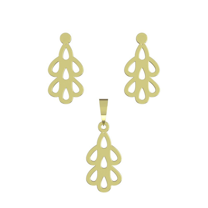 نیم ست طلا 18 عیار زنانه مدوپد مدل هندسی کد NA11585 نیم ست طلا 18 عیار زنانه مدوپد مدل هندسی کد NA11585