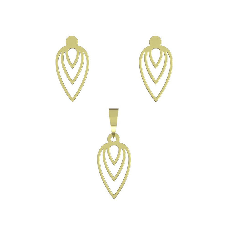 نیم ست طلا 18 عیار زنانه مدوپد مدل هندسی کد NA11590 نیم ست طلا 18 عیار زنانه مدوپد مدل هندسی کد NA11590