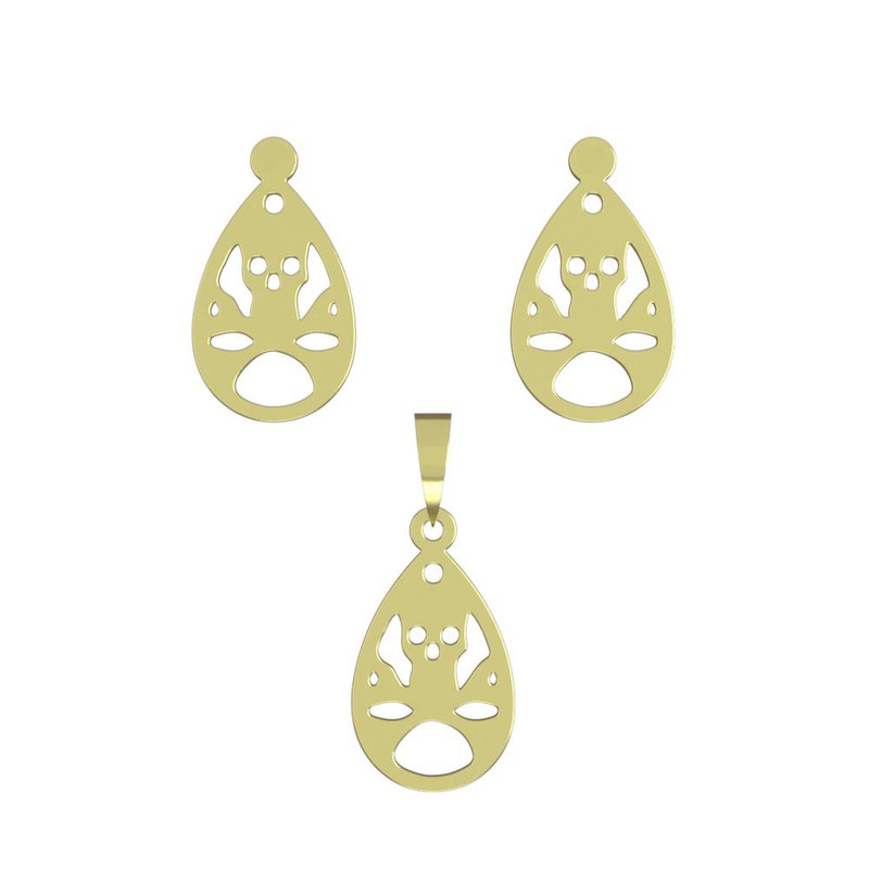 نیم ست طلا 18 عیار زنانه مدوپد مدل هندسی کد NA11607 نیم ست طلا 18 عیار زنانه مدوپد مدل هندسی کد NA11607