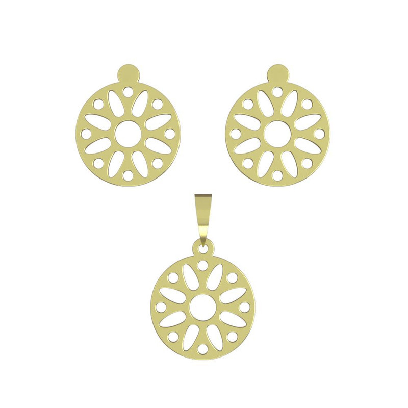 نیم ست طلا 18 عیار زنانه مدوپد مدل هندسی کد NA11623 نیم ست طلا 18 عیار زنانه مدوپد مدل هندسی کد NA11623