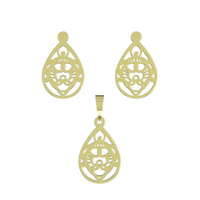 نیم ست طلا 18 عیار زنانه مدوپد مدل هندسی کد NA11668 نیم ست طلا 18 عیار زنانه مدوپد مدل هندسی کد NA11668