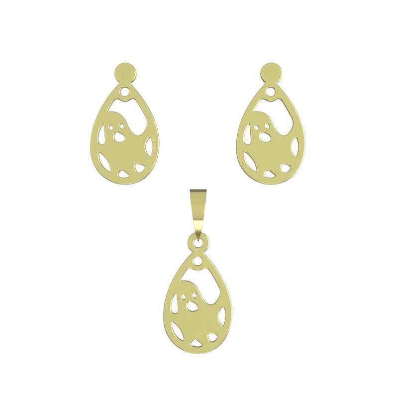 نیم ست طلا 18 عیار زنانه مدوپد مدل روح کد NA11671 نیم ست طلا 18 عیار زنانه مدوپد مدل روح کد NA11671