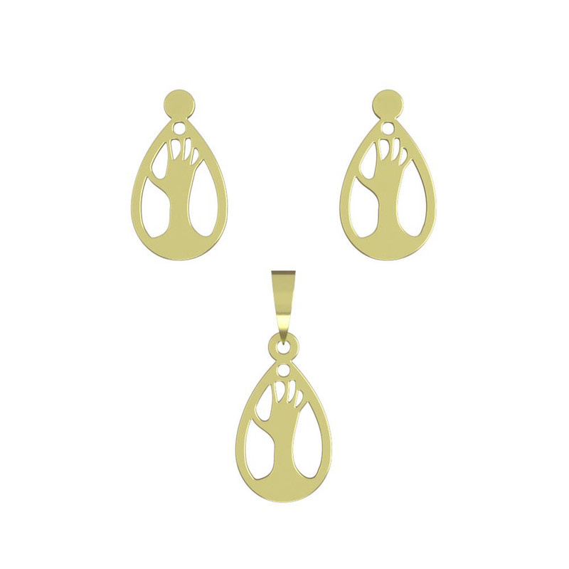 نیم ست طلا 18 عیار زنانه مدوپد مدل دست کد NA11675 نیم ست طلا 18 عیار زنانه مدوپد مدل دست کد NA11675