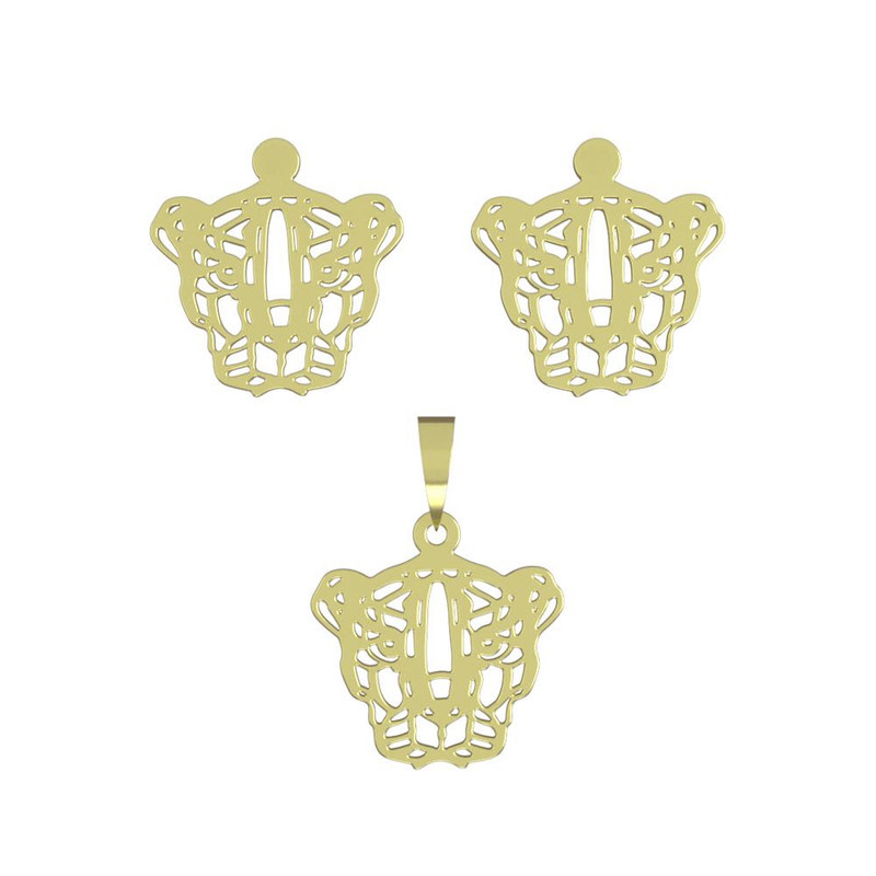 نیم ست طلا 18 عیار زنانه مدوپد مدل ببر کد NA11681 نیم ست طلا 18 عیار زنانه مدوپد مدل ببر کد NA11681