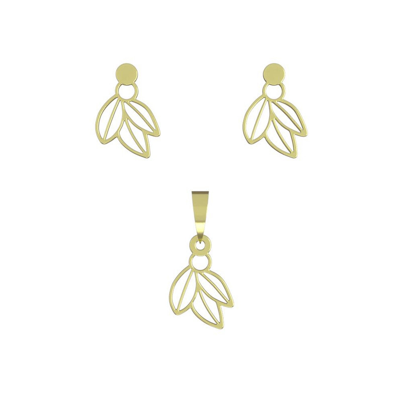 نیم ست طلا 18 عیار زنانه مدوپد مدل هندسی کد NA11729 نیم ست طلا 18 عیار زنانه مدوپد مدل هندسی کد NA11729