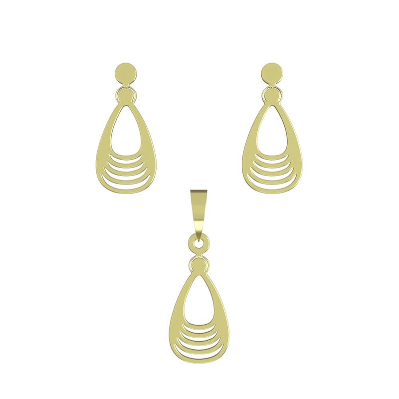 نیم ست طلا 18 عیار زنانه مدوپد مدل هندسی کد NA11740 نیم ست طلا 18 عیار زنانه مدوپد مدل هندسی کد NA11740