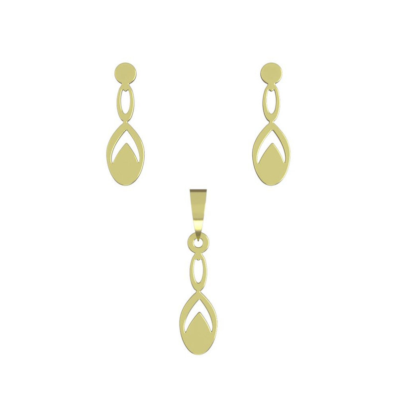 نیم ست طلا 18 عیار زنانه مدوپد مدل هندسی کد NA11743 نیم ست طلا 18 عیار زنانه مدوپد مدل هندسی کد NA11743