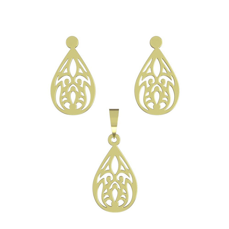 نیم ست طلا 18 عیار زنانه مدوپد مدل هندسی کد NA11744 نیم ست طلا 18 عیار زنانه مدوپد مدل هندسی کد NA11744