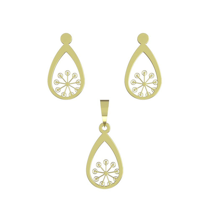 نیم ست طلا 18 عیار زنانه مدوپد مدل هندسی کد NA11761 نیم ست طلا 18 عیار زنانه مدوپد مدل هندسی کد NA11761