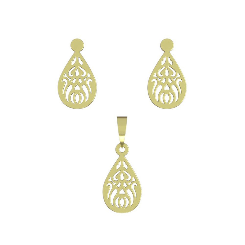 نیم ست طلا 18 عیار زنانه مدوپد مدل هندسی کد NA11765 نیم ست طلا 18 عیار زنانه مدوپد مدل هندسی کد NA11765