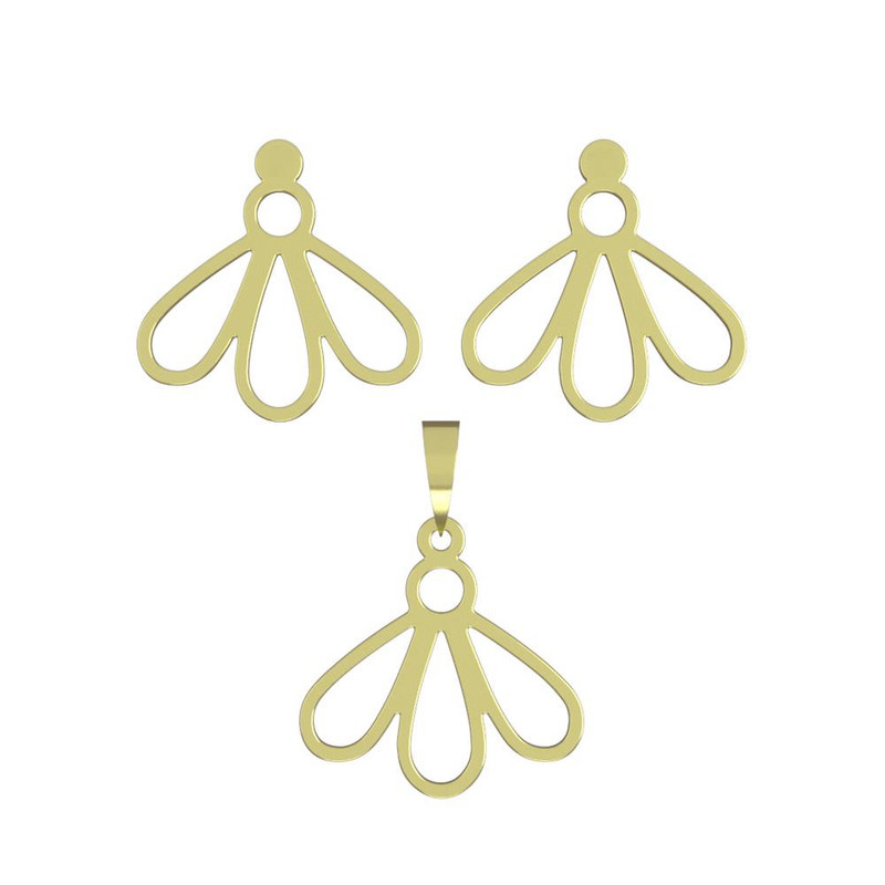 نیم ست طلا 18 عیار زنانه مدوپد مدل برگ کد NA11776 نیم ست طلا 18 عیار زنانه مدوپد مدل برگ کد NA11776