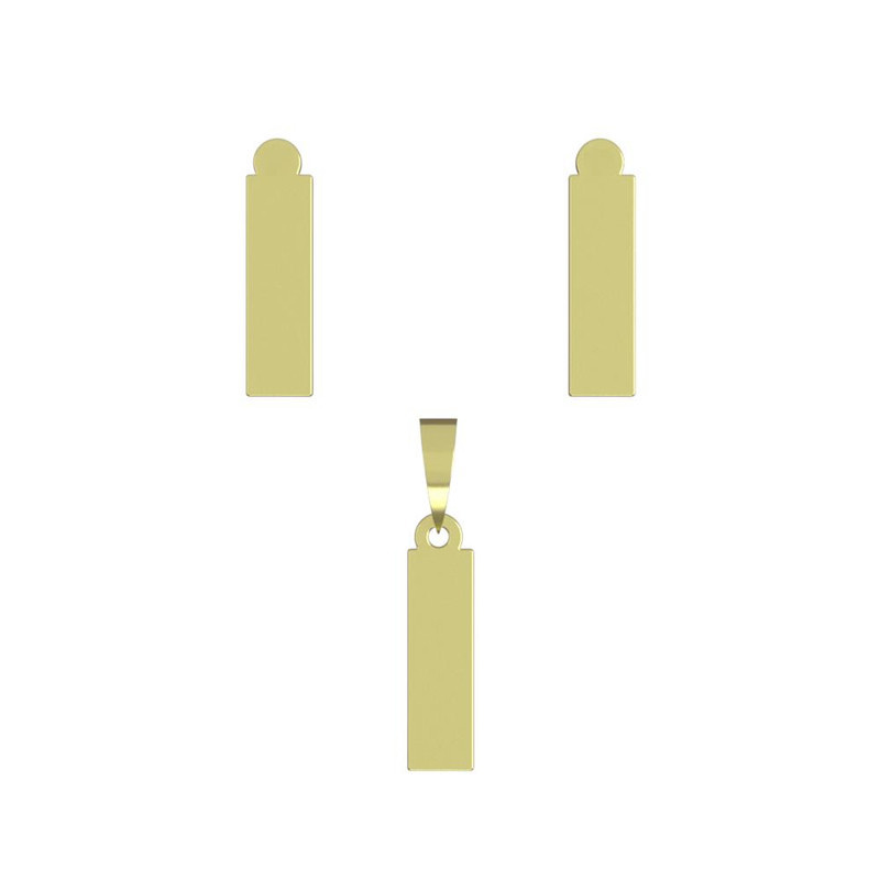 نیم ست طلا 18 عیار زنانه مدوپد مدل مستطیل کد NA11804 نیم ست طلا 18 عیار زنانه مدوپد مدل مستطیل کد NA11804