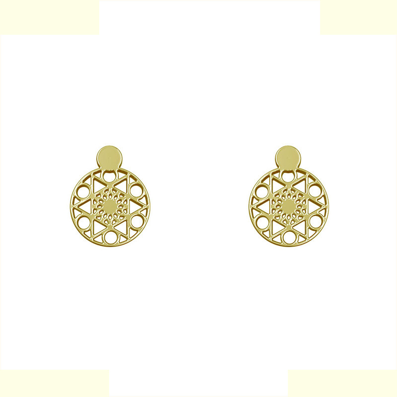 گوشواره طلا 18 عیار زنانه مدوپد مدل دایره اسلیمی کد GA1-10155 گوشواره طلا 18 عیار زنانه مدوپد مدل دایره اسلیمی کد GA1-10155