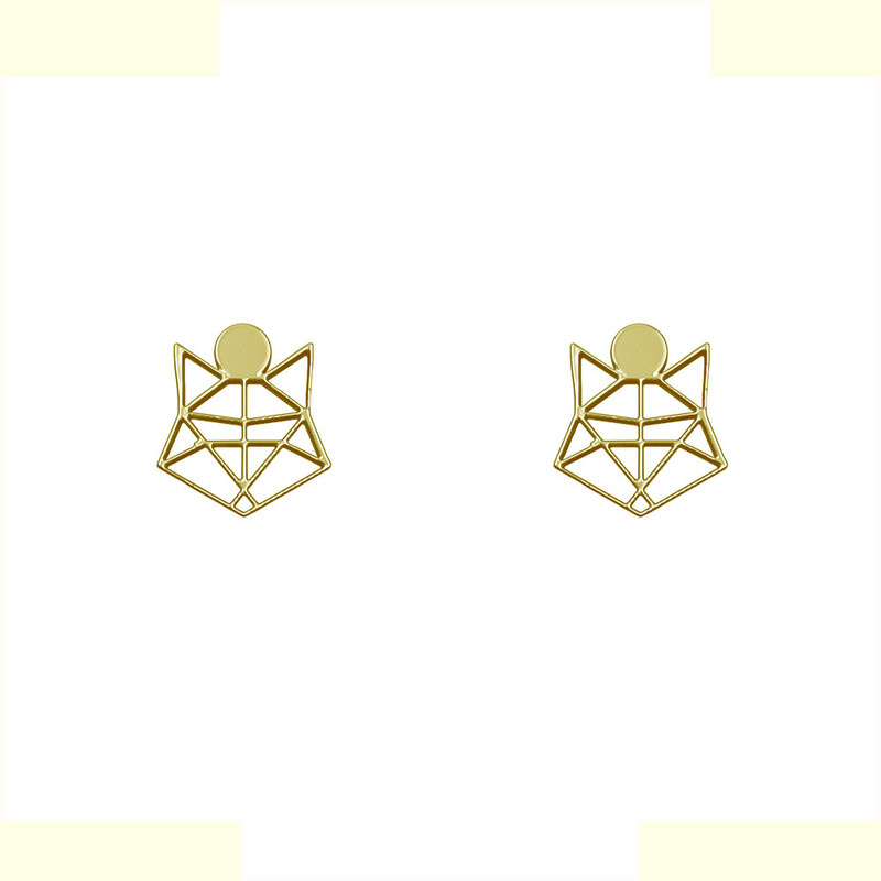 گوشواره طلا 18 عیار زنانه مدوپد مدل گرگ هندسی کد GA1-10191 گوشواره طلا 18 عیار زنانه مدوپد مدل گرگ هندسی کد GA1-10191