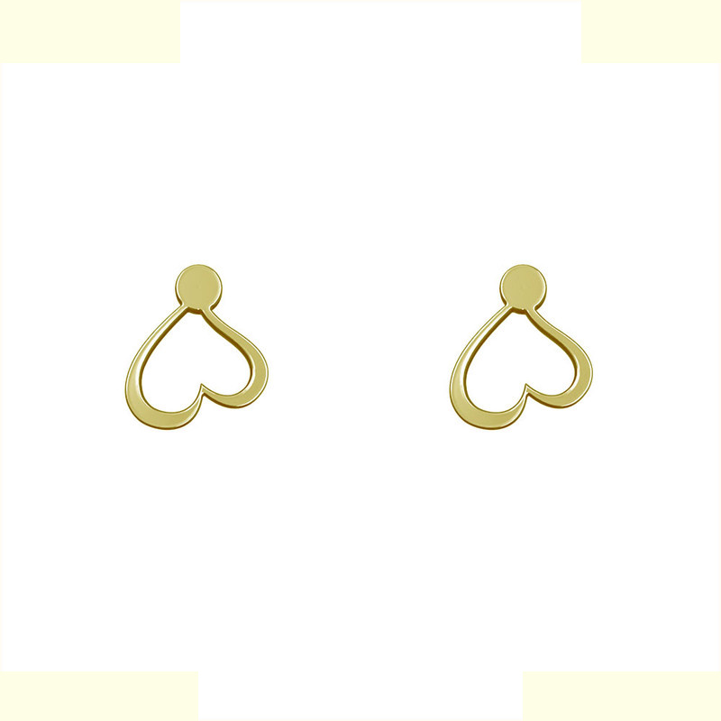 گوشواره طلا 18 عیار زنانه مدوپد مدل قلب کد GA1-10280