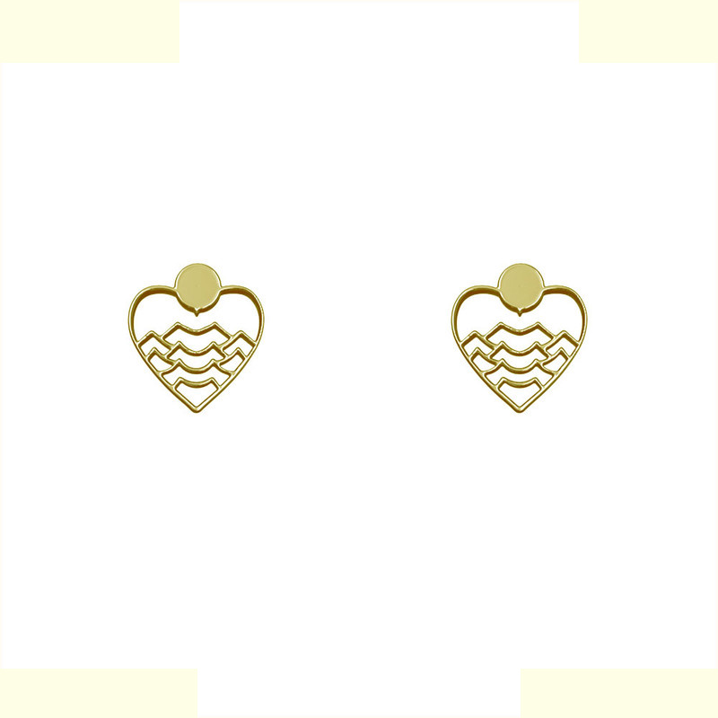 گوشواره طلا 18 عیار زنانه مدوپد مدل قلب کد GA1-10286 گوشواره طلا 18 عیار زنانه مدوپد مدل قلب کد GA1-10286