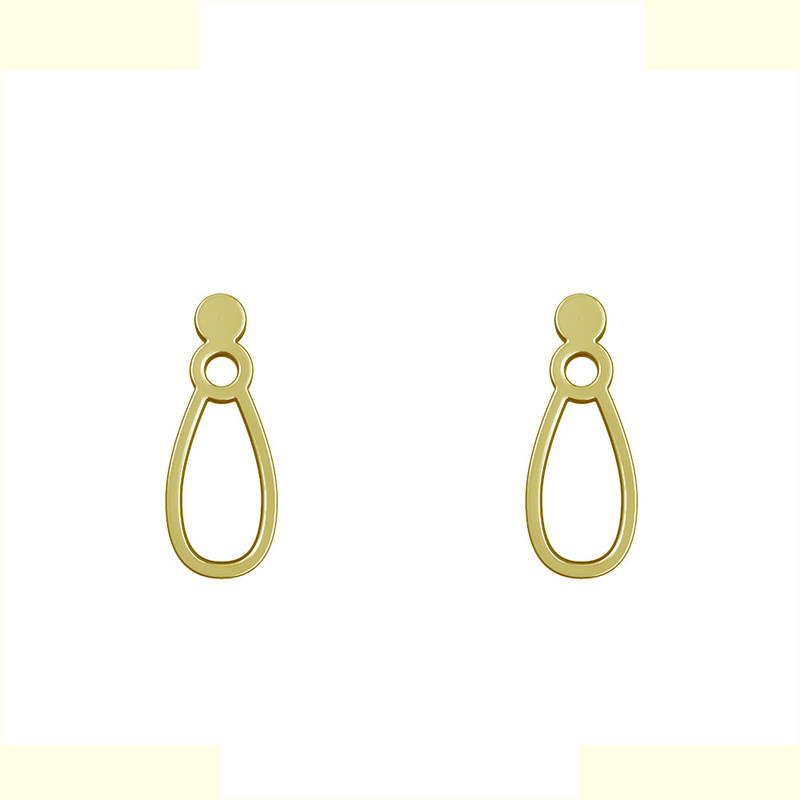 گوشواره طلا 18 عیار زنانه مدوپد مدل حلقه کد GA1-10314