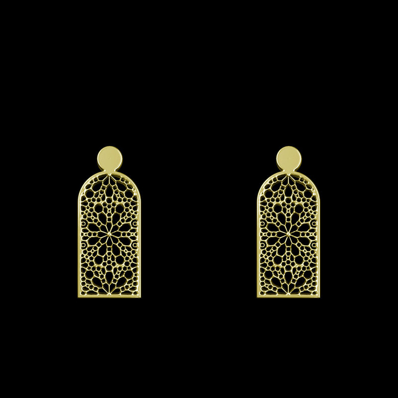 گوشواره طلا 18 عیار زنانه مدوپد مدل اسلیمی کد GA1-10449 گوشواره طلا 18 عیار زنانه مدوپد مدل اسلیمی کد GA1-10449