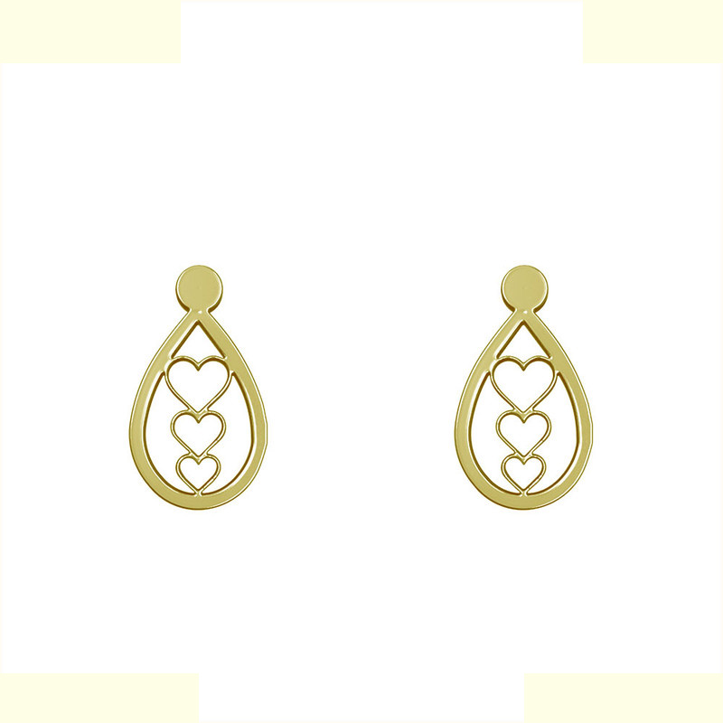 گوشواره طلا 18 عیار زنانه مدوپد مدل قلب کد GA1-10491 گوشواره طلا 18 عیار زنانه مدوپد مدل قلب کد GA1-10491