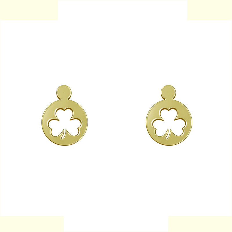 گوشواره طلا 18 عیار زنانه مدوپد مدل گل کد GA1-10555