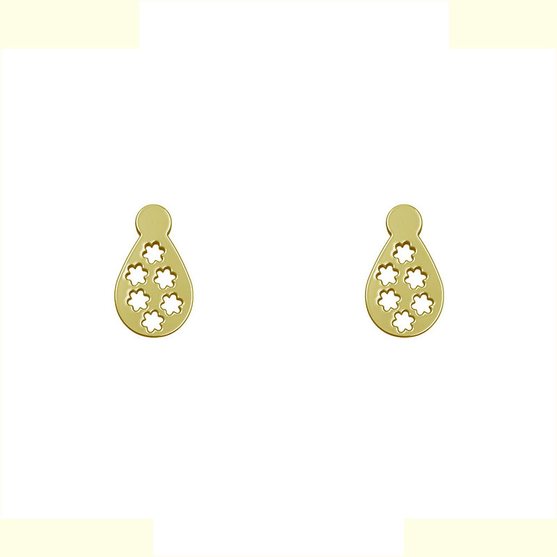 گوشواره طلا 18 عیار زنانه مدوپد مدل اشک کد GA1-10567