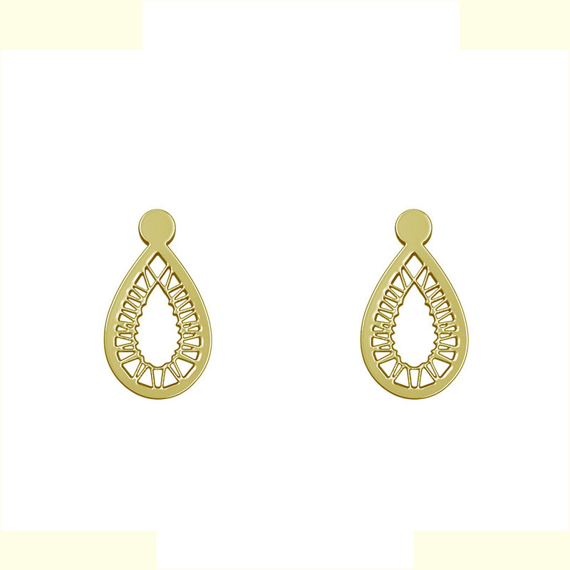 گوشواره طلا 18 عیار زنانه مدوپد مدل اشک کد GA1-10575