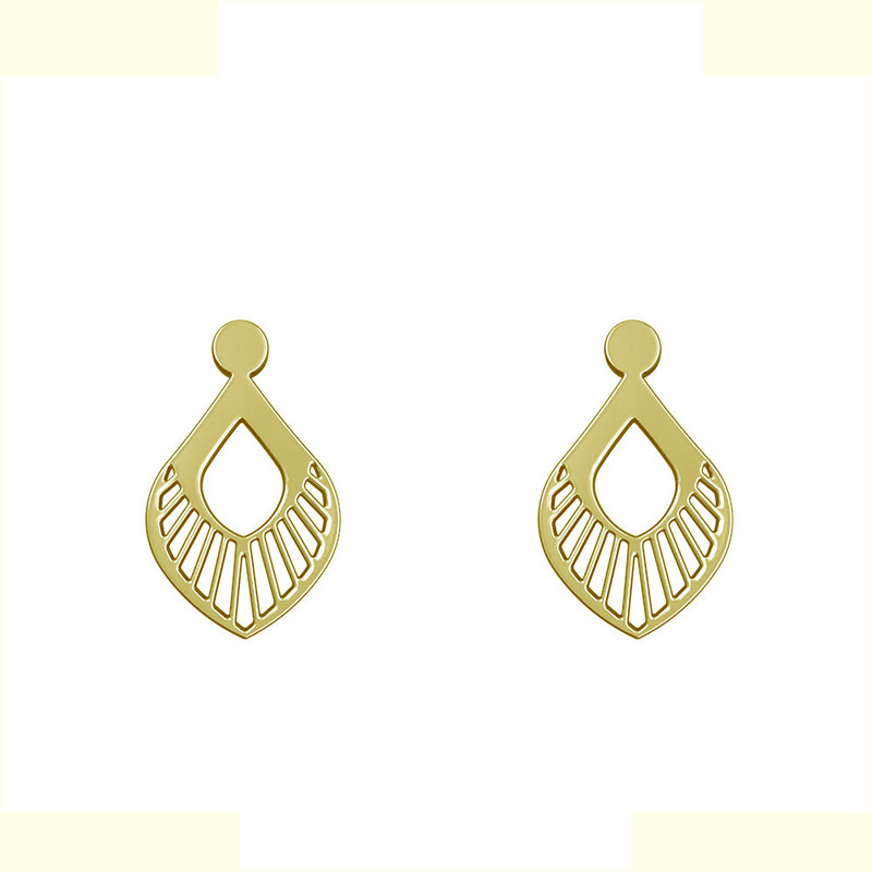 گوشواره طلا 18 عیار زنانه مدوپد مدل اشک کد GA1-10581