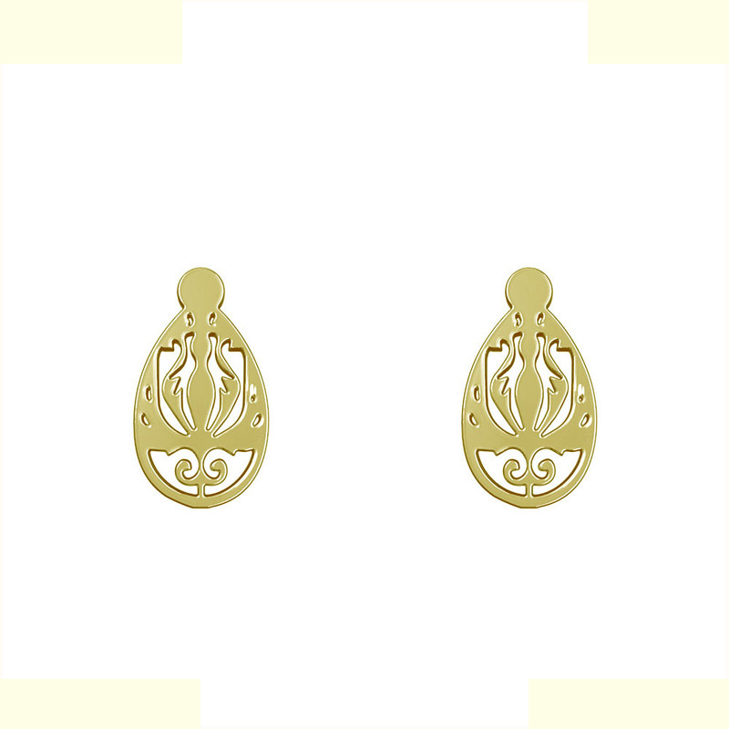 گوشواره طلا 18 عیار زنانه مدوپد مدل اسلیمی کد GA1-10586 گوشواره طلا 18 عیار زنانه مدوپد مدل اسلیمی کد GA1-10586