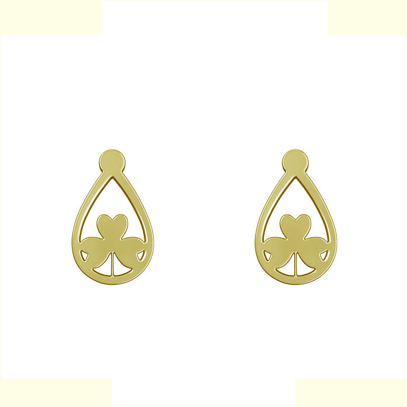 گوشواره طلا 18 عیار زنانه مدوپد مدل گل کد GA1-10600