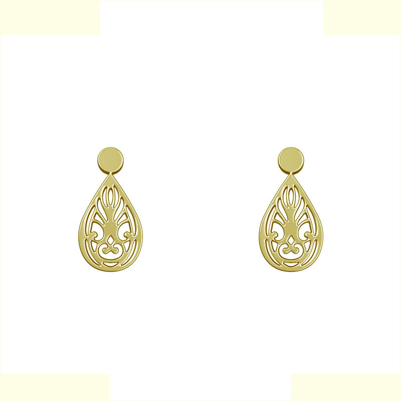 گوشواره طلا 18 عیار زنانه مدوپد مدل اشک کد GA1-10660